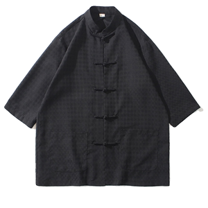 2024春夏风男装盘扣中式唐装汉服短袖衬衫衬衣C229-Y906-P65图片