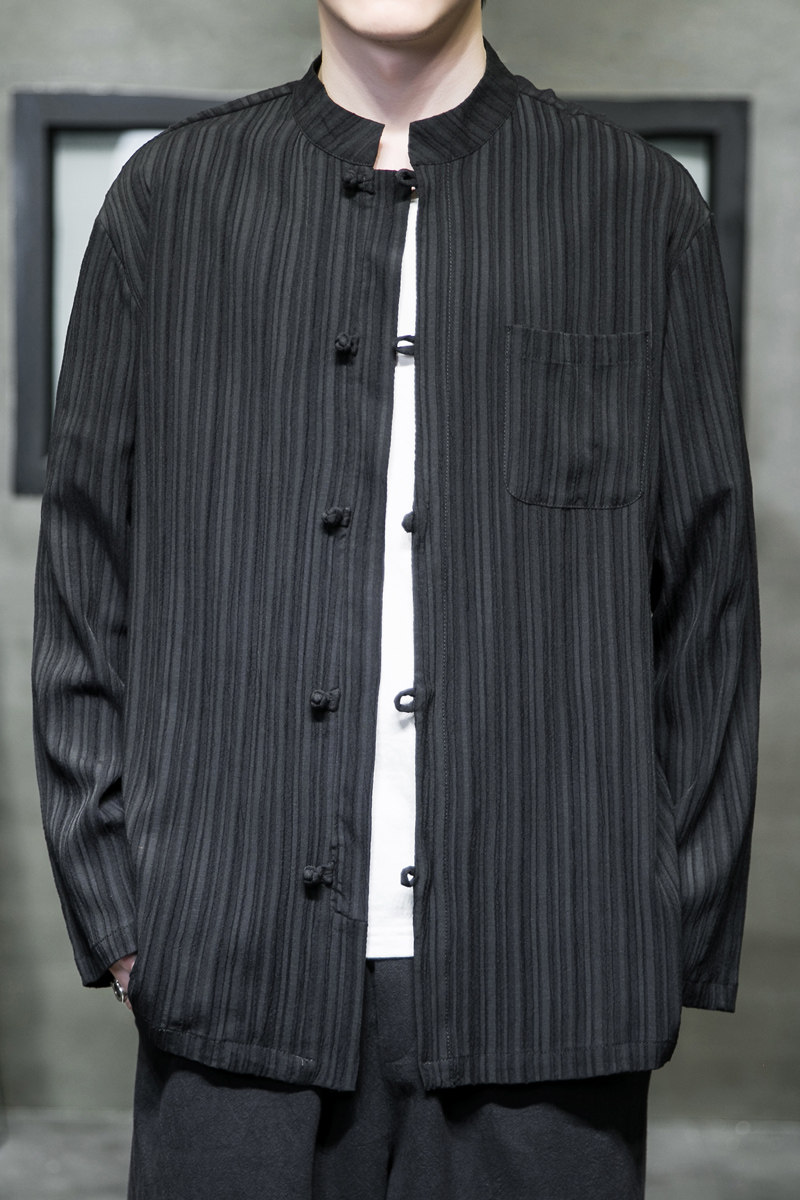 2024秋冬风男装复古中式唐装汉服长袖衬衫衬衣C229/Y712/P65,男装衬衫,电商C229