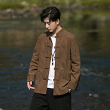 2024冬风男装灯芯绒复古中式唐装汉服夹克外套C229/Y765/P100，男装夹克，电商C229