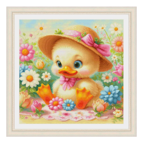 春天十字绣 Новинка 2026, вышивка нитками для гостиной, спальни, детская простая мультяшная маленькая желтая утка, ручная работа, полная вышивка, самостоятельная вышивка