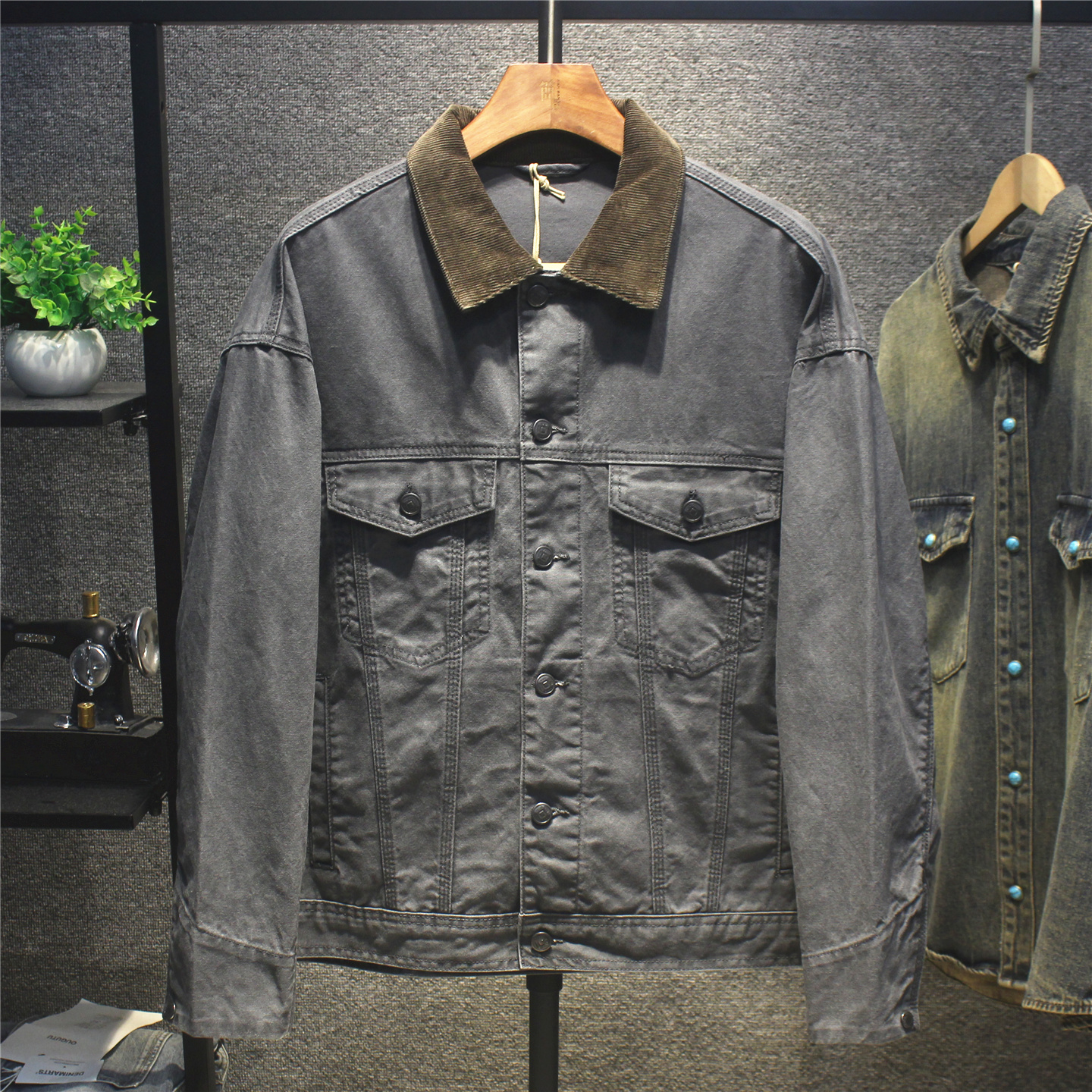 底特律美式复古牛仔外套