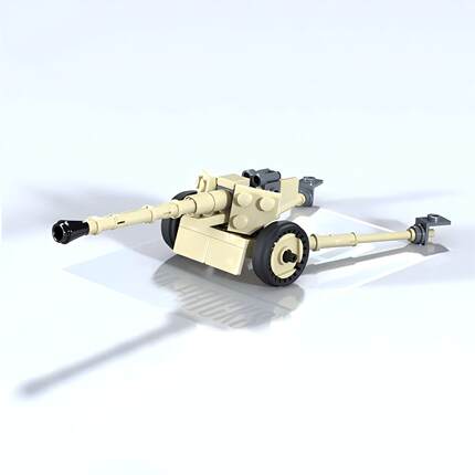 MOC积木军事 德军二战pak 40反坦克炮 拼装小颗粒积木模型玩具男