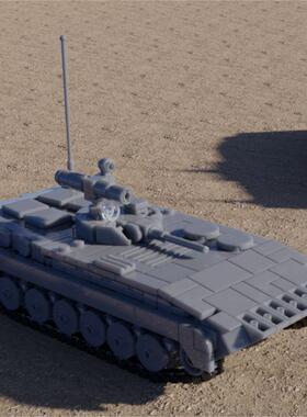 MOC积木军事 BMP-1步兵战车模型 适用小颗粒拼装积木玩具儿童