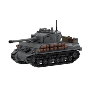 MOC积木军事 M4A2谢尔曼坦克模型 适用拼装积木玩具儿童男