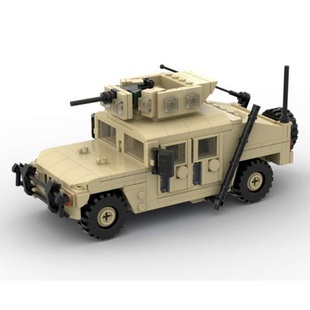 MOC军事积木 M1151悍马 军车模型系列男孩小颗粒积木拼装玩具男孩