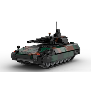 MOC积木军事 美洲狮步兵战车模型 适用小颗粒拼装积木玩具男