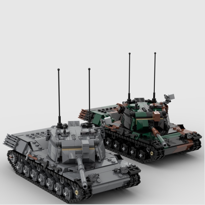 豹2PSO坦克积木模型玩具