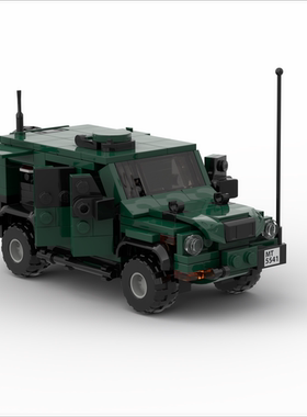 MOC积木军事 LMV 2装甲车模型 适用小颗粒拼装积木玩具男孩