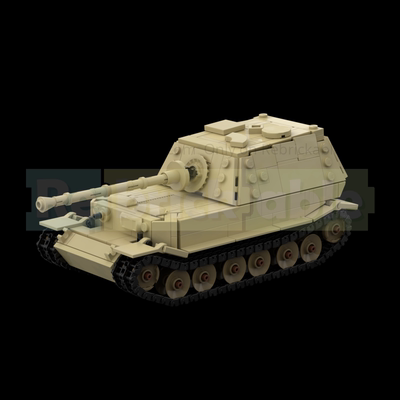 MOC积木二战德军象式坦克玩具