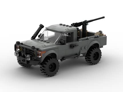 MOC-105134特种作战部队技术战车卡车模型适用拼装积木玩具男