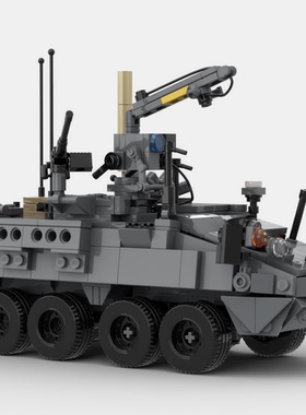 MOC-162282 M1131消防支援装甲车模型 适用拼装积木玩具男孩