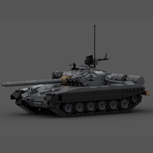 MOC积木军事 T-72 Ural坦克模型 适用小颗粒拼装积木玩具儿童
