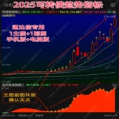 2025通达信股票可转债主力资金监控波段预警趋势短线抄底战法指标