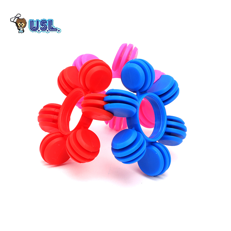 USL软质太阳花积木 3-4-5岁男女孩拼插雪花积木大颗粒拼图百变6色