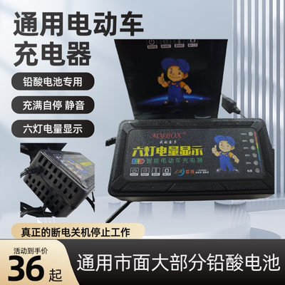 爱玛雅迪台铃小刀铅酸通用充电器电动车48V12AH60V20AH72V