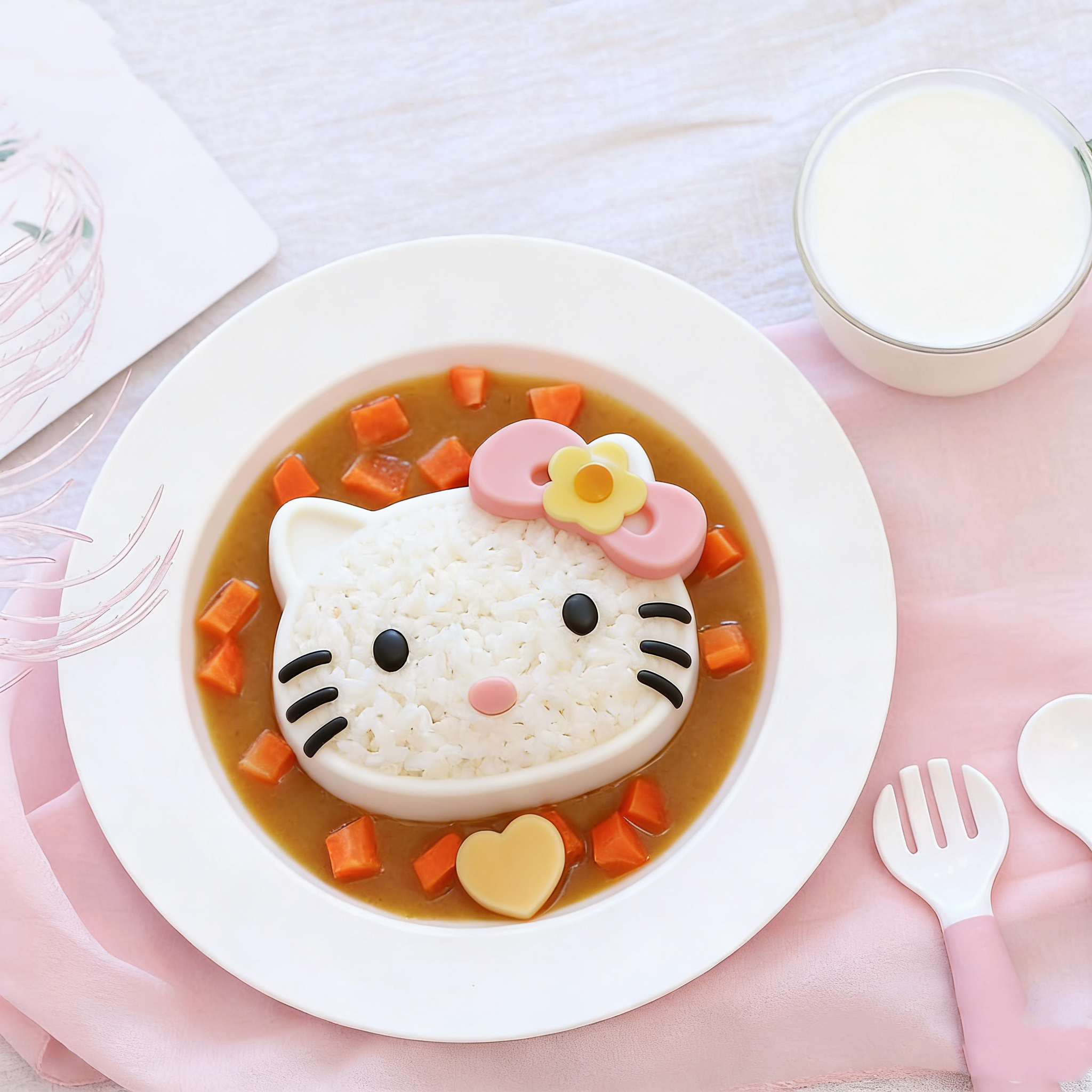helloKItty饭盖浇饭模具套装青蛙饭团工具儿童餐海苔表情造型模具