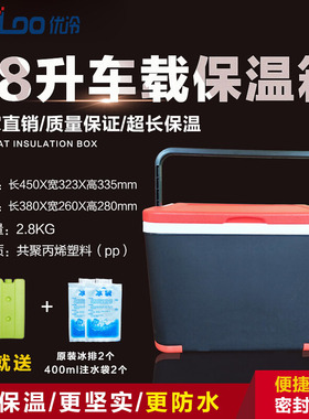 ROLOO优冷28L保温箱商用冷藏箱外卖送餐车载家用海钓食品保冷