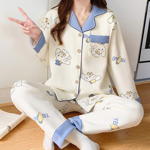 空气棉秋冬季月子服纯棉哺乳睡衣