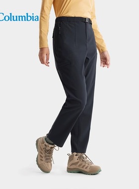 Columbia哥伦比亚女裤25秋冬户外拒水内里薄绒徒步休闲长裤XR7518