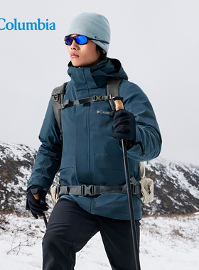 Columbia哥伦比亚冲锋衣男25秋冬户外金点套羽绒三合一外套XE3587