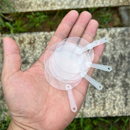 50把咕卡贴纸迷你透明扇空白mini娃用小朋友小扇子diy手工幼儿园
