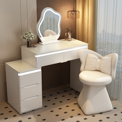 2025晶钻实木烤漆梳妆台斗柜一体