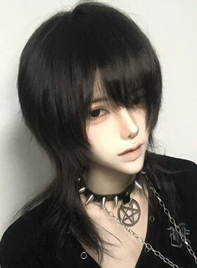 视觉系狼尾假发男女通用全头套