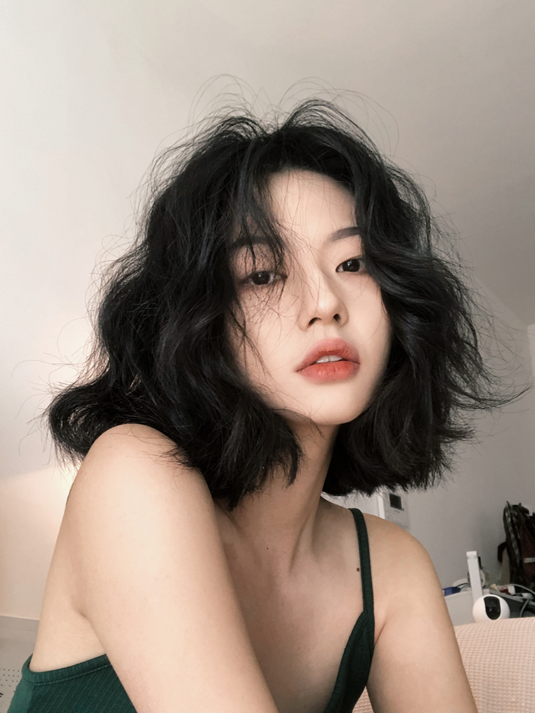 假发女短发羊毛卷自然蓬松全头套式日常减龄港风慵懒短卷发假发套