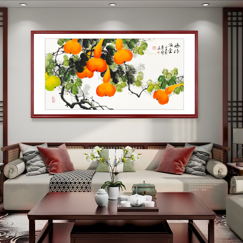 五福临门葫芦挂画餐厅装饰画
