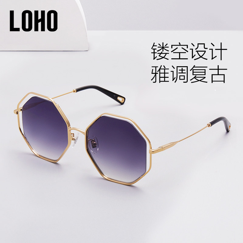 LOHO太阳镜尼龙镜片多边形大框