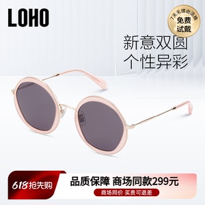 女防太阳镜LOHO圆框个性