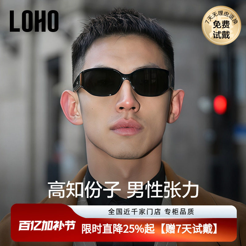 【情侣同款】LOHO痞帅墨镜男款26新度假防紫外线黑开车专用太阳镜