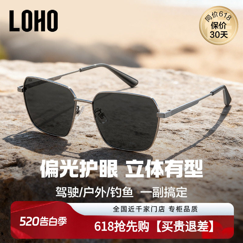 LOHO2025新款太阳镜偏光飞行员男款墨镜开车专用钓鱼防放紫外线