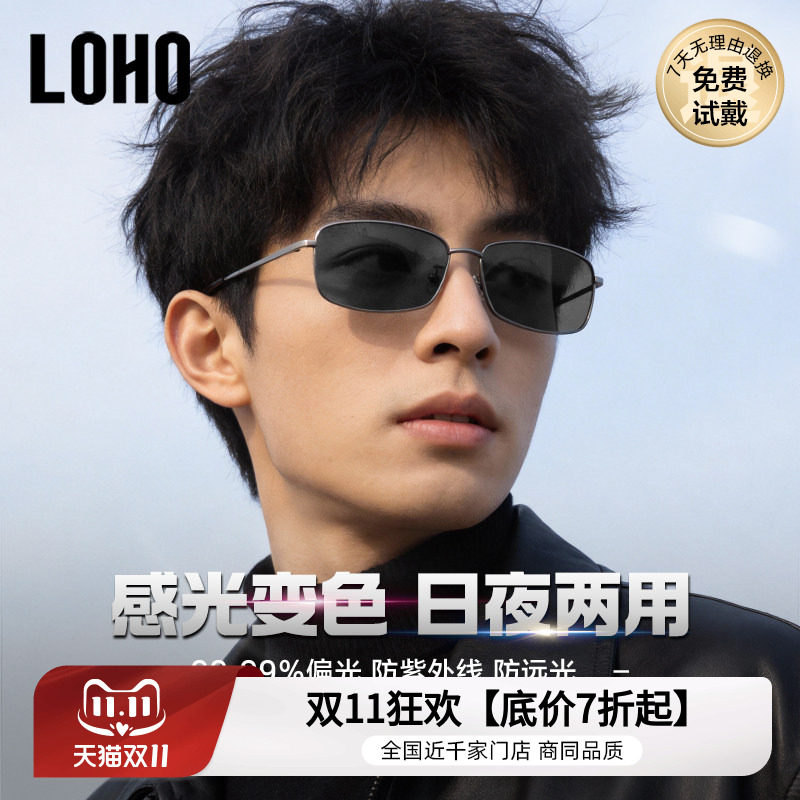 LOHO日夜两用驾驶镜夜间开车专用夜视防远光变色男女眼镜近视HUD