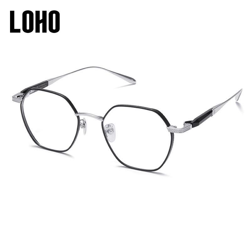 LOHO商务眼镜钛男多边形
