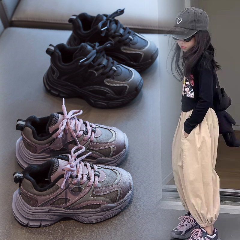 儿童学生百搭老爹鞋冬季跑步鞋潮