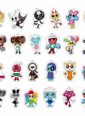 丹迪的世界Dandy\'s World Plush Scraps动漫周边亚克力钥匙扣挂