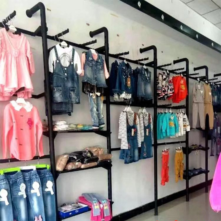 服装店装修货架童装女男装商场衣服展示架上墙立柱正侧挂组合架