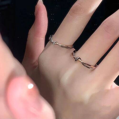 莫比乌斯环情侣戒指ins潮对戒小众设计感高级轻奢简约礼物
