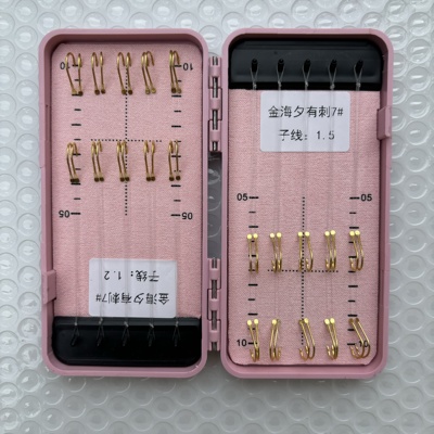 新款金袖金海夕有刺20付子线子线15厘米台钓筏钓子线双钩超短方便