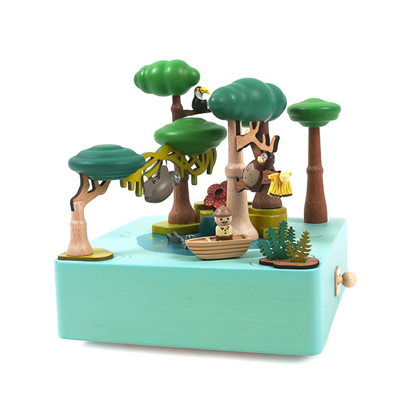 JEANCARD WOODEN ANTARCTIC OCEAN MUSIC BOX PENGUIN SEAL HEALING MUSIC BOX KIDS MEN AND WOMEN BIRTHDAY GIFTS