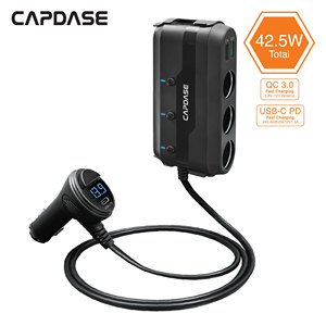 卡登仕 多功能一拖七点烟器车载手机充电器type-c PD快充车充4USB