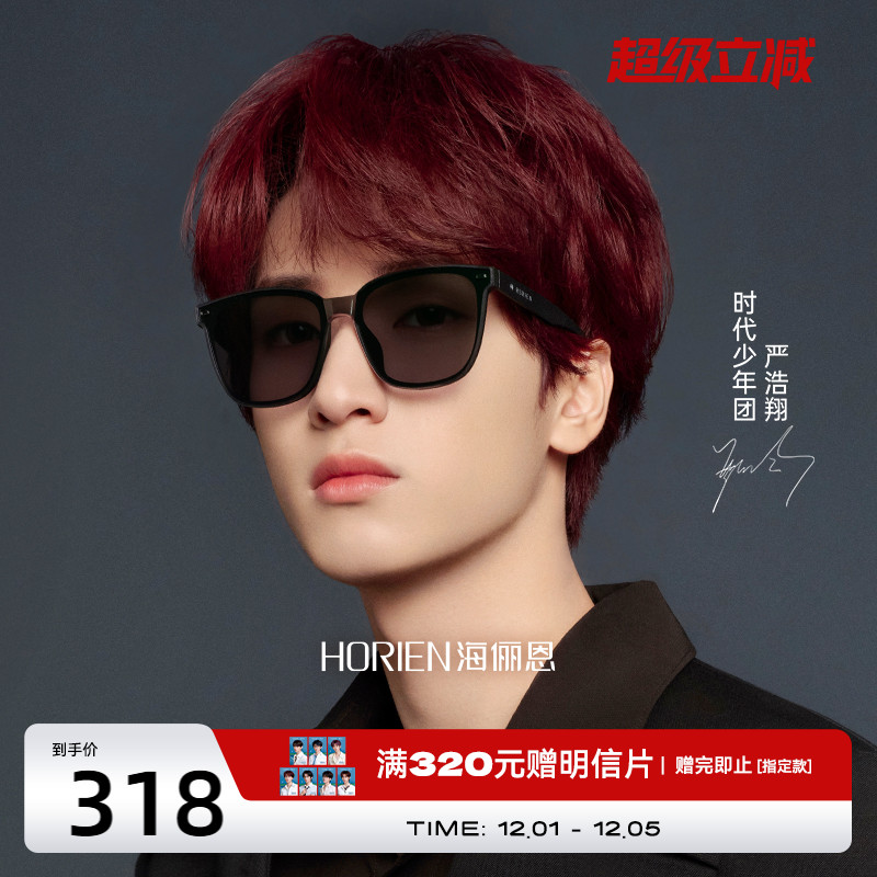 大框太阳镜海俪恩绒面N8510