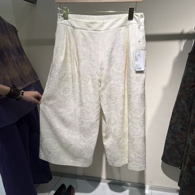 759K490绞罗桑蚕丝新中式松紧腰时髦真丝阔腿裤2026夏女宽松裤子