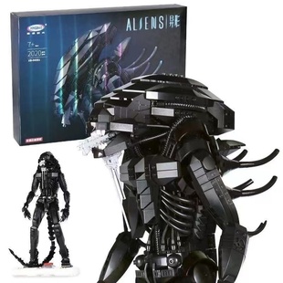 拼图拼搭中国积木星球大战外星人异形铁血战士机甲男拼装玩具礼物