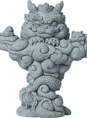 青砂石造景创意茶桌生肖龙装饰品