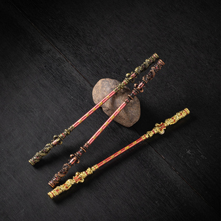 国潮如意金箍棒黑神话孙悟空武器手把摆件金属大号定海神针29厘米