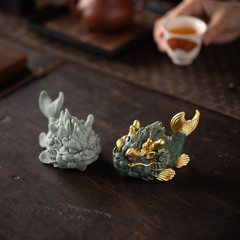 桌面装饰品招财龙鱼创意国潮礼品