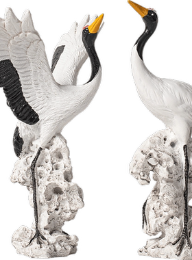 树脂造景创意桌面仙鹤送福装饰品