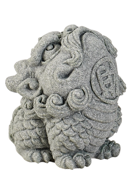 青砂石招财国潮鱼缸小貔貅小摆件